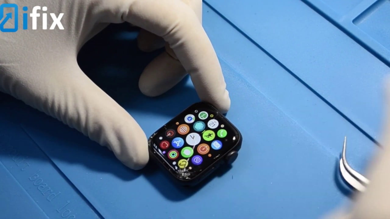 Замена стекла на Apple Watch Series 5. Как отремонтировать “яблоко” с трещиной