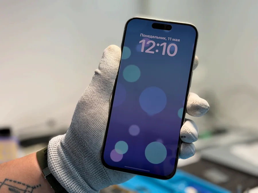 Перевірка iPhone 15 Pro Max після заміни дисплея Перевірка iPhone 15 Pro Max після заміни дисплея в сервісі iFix